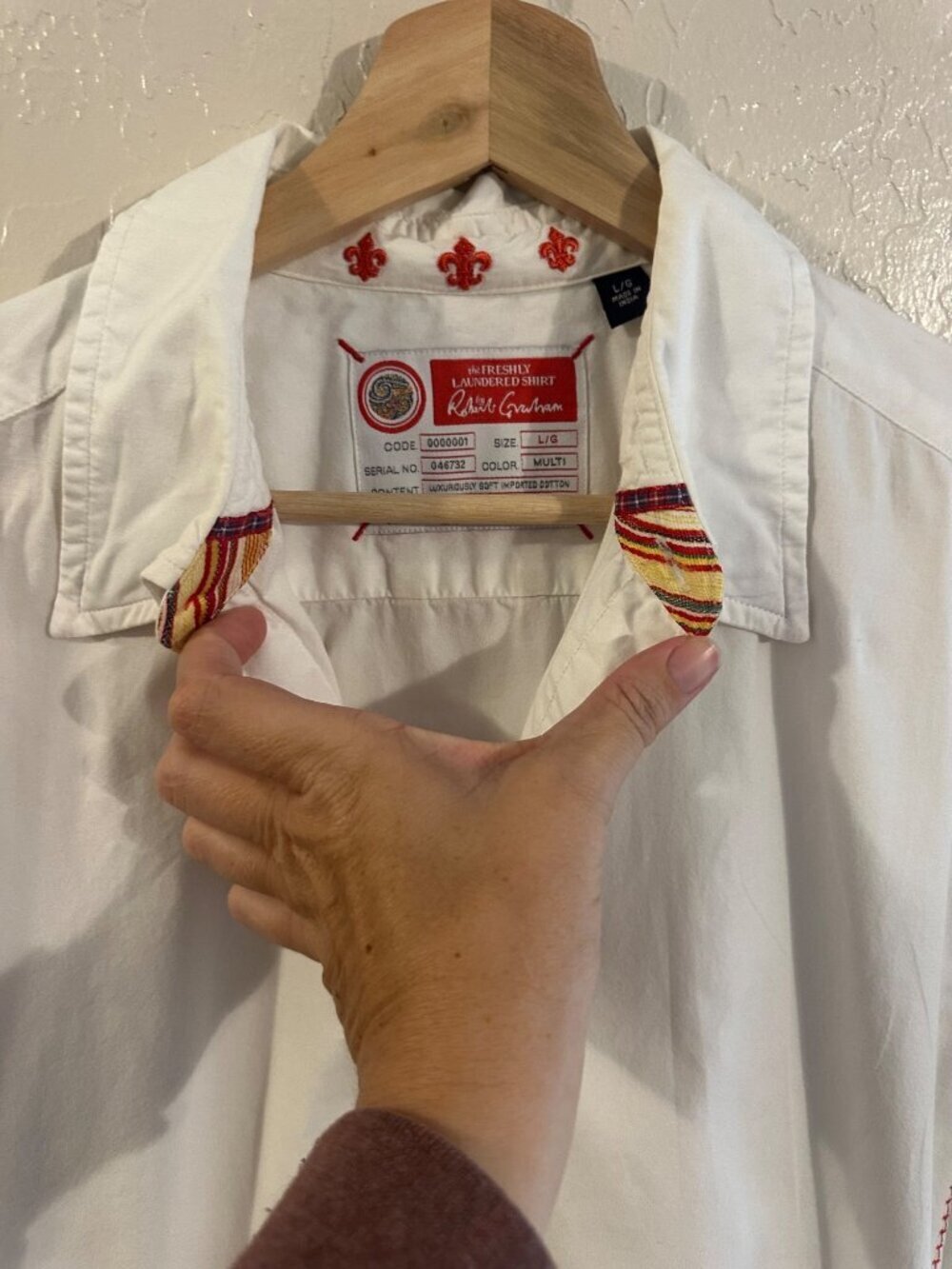 Robert Graham The Freshly Laundered White Cotton Collared Shirt - Picture 8 of 11